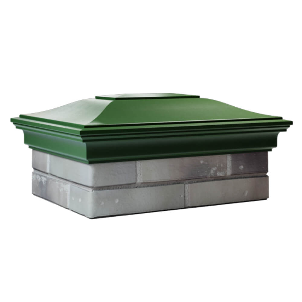 Колпак Zking Монблан Зеленый на столб 2х1.5 кирпича (515х385мм) в Москве фото