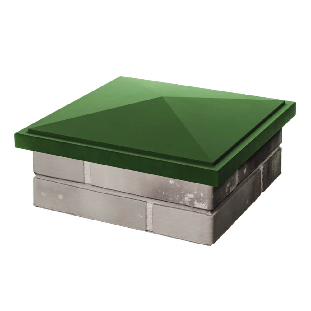 Колпак Zking БонаМоно Зеленый на столб 1.5х1.5 кирпича (385х385, 400х400мм) в Москве фото