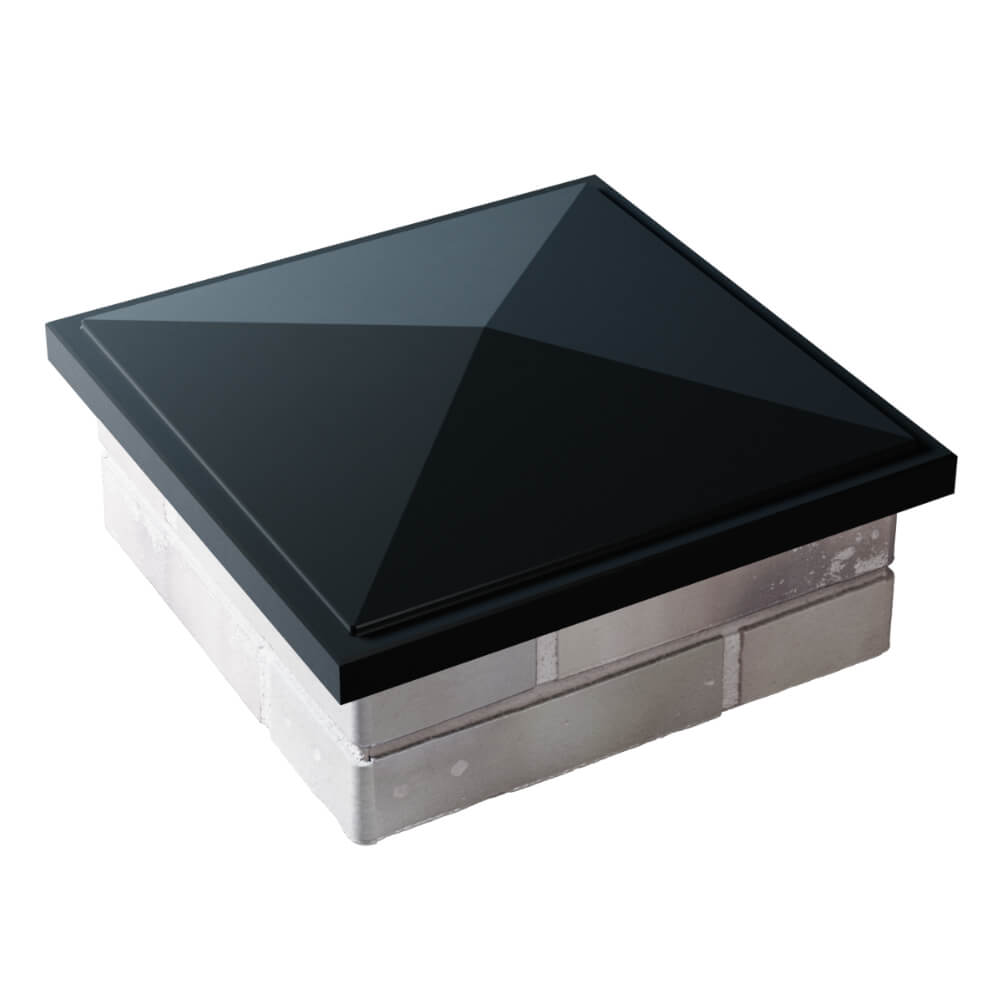 Колпак Zking БонаМоно Черный на столб 1.5х1.5 кирпича (385х385, 400х400мм) в Москве фото