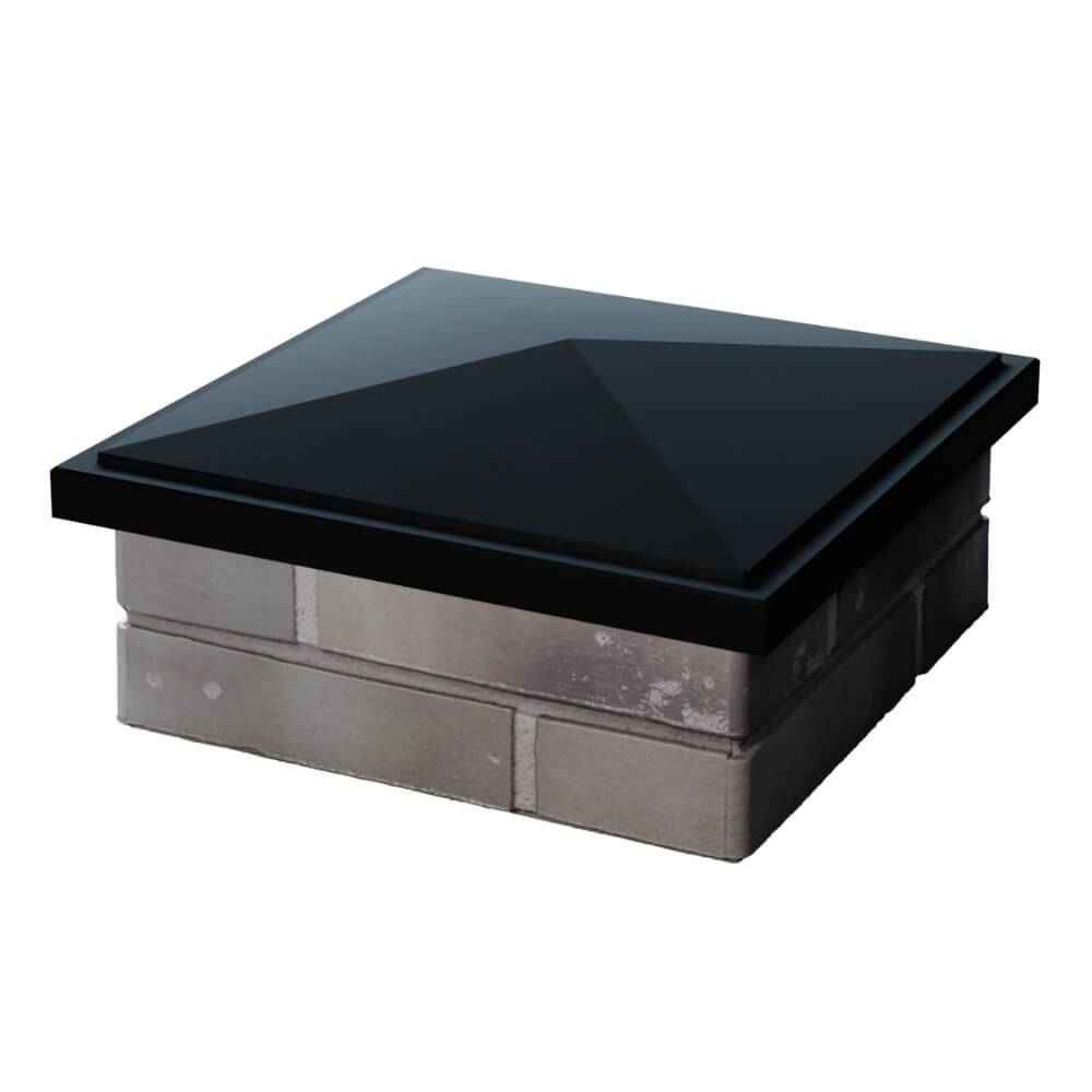 Колпак Zking БонаМоно Черный на столб 1.5х1.5 кирпича (385х385, 400х400мм) в Москве фото