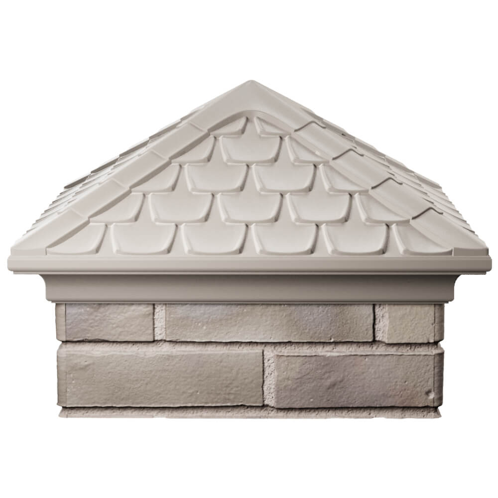 Колпак Zking Эльбрус Бежевый на столб 1.5х1.5 кирпича (385х385мм) Москва фото