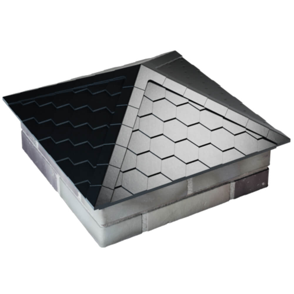 Колпак Zking Эверест Черный на столб 2х2 кирпича (535х535мм) Москва фото