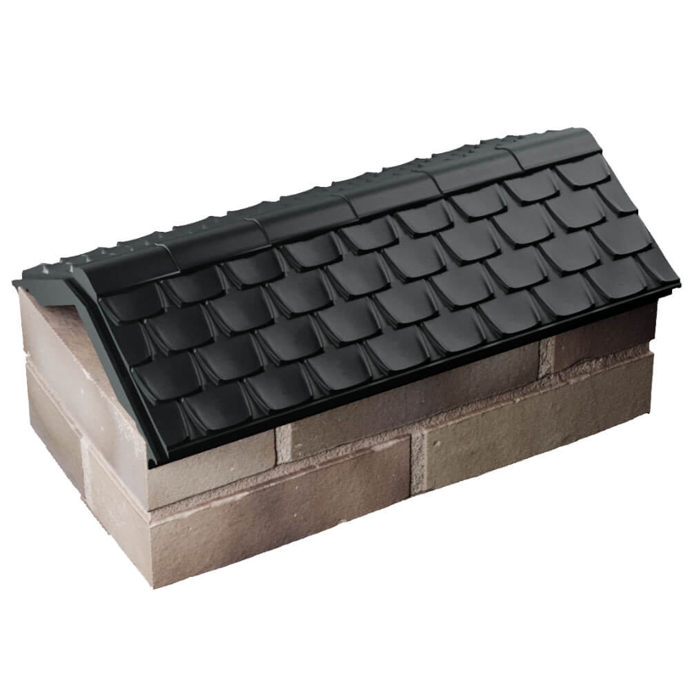 Парапет Zking Эльбрус Черный с посадкой на 1 кирпич (255мм) в Москве фото