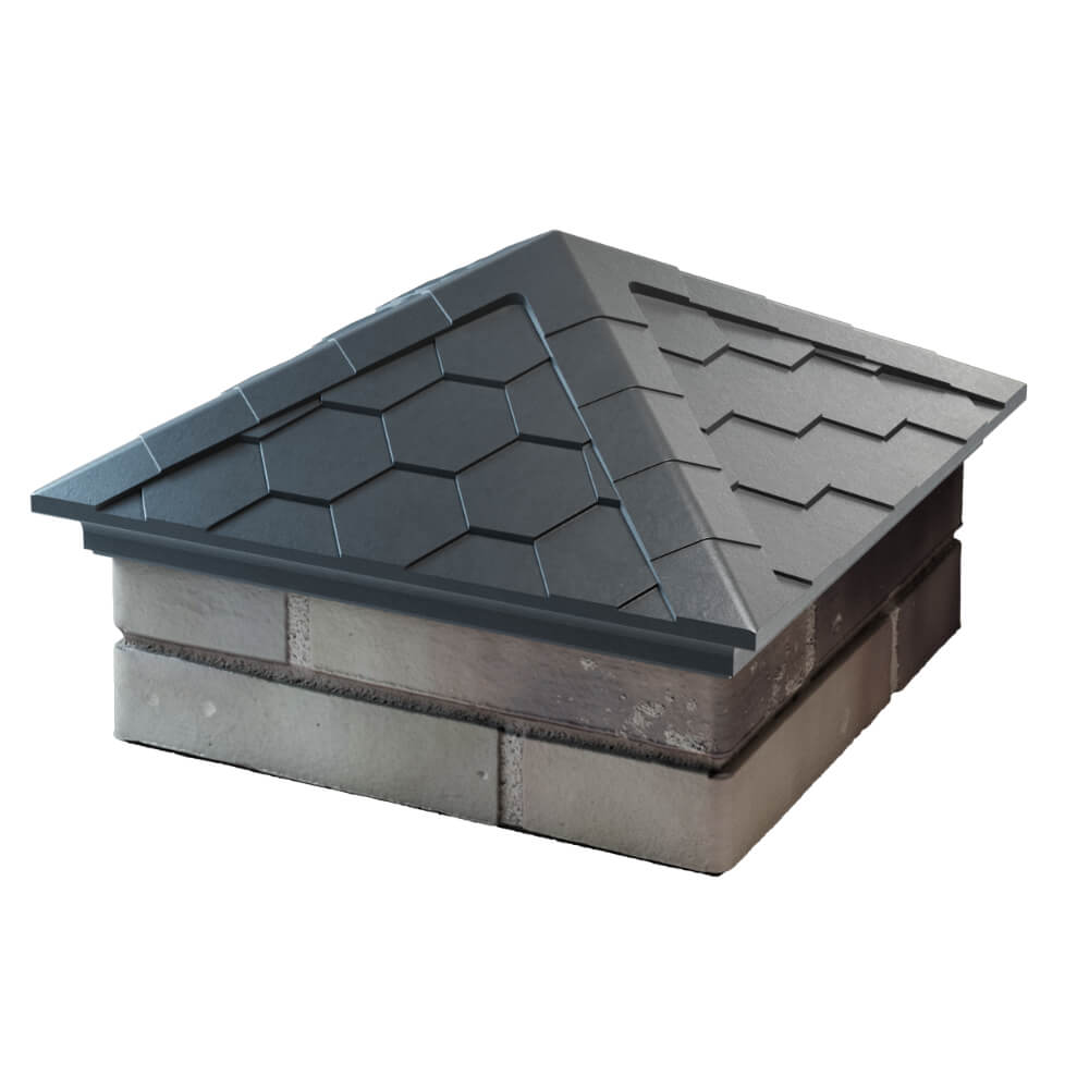 Колпак Zking Эверест Серый на столб 1.5х1.5 кирпича (390х390мм) в Москве фото