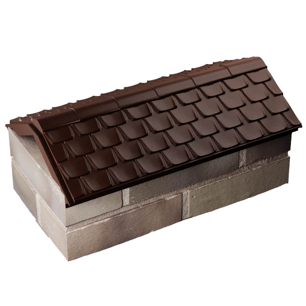 Парапет Zking Эльбрус Коричневый с посадкой на 1 кирпич (255мм) в Москве фото
