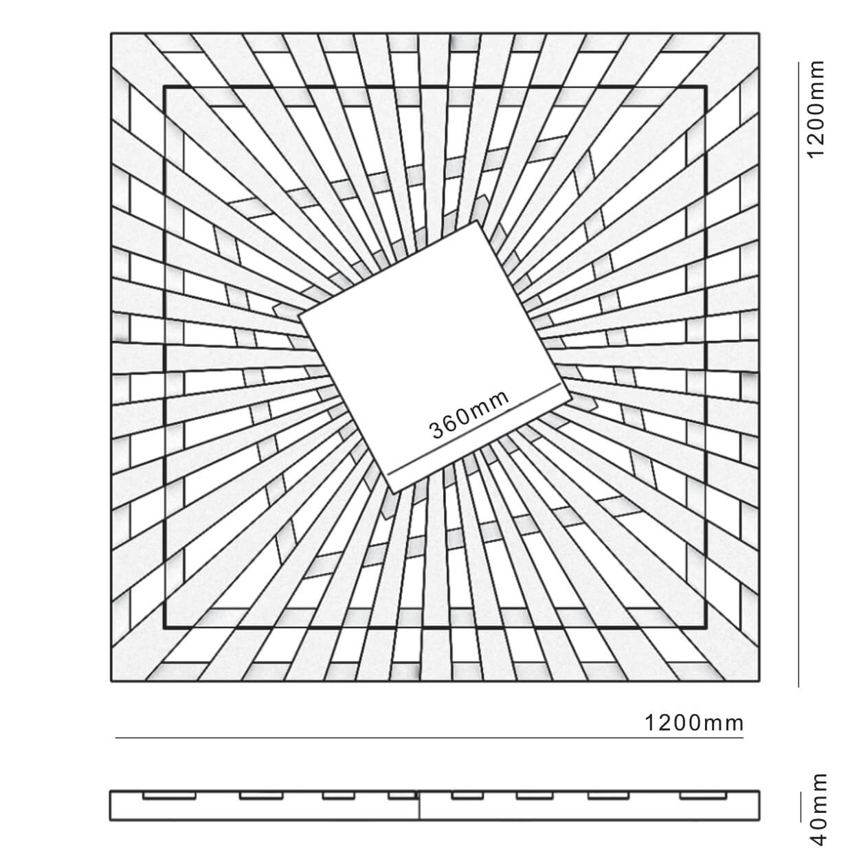 Приствольная решетка для дерева ZKING ATMOSPHERE 1.2х1.2м Черная в Москве фото