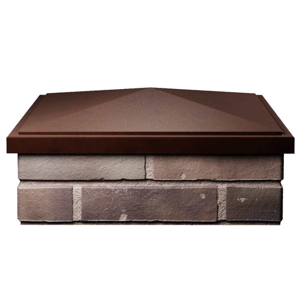 Колпак Zking БонаМоно Коричневый на столб 2х2 кирпича (515х515, 530х530мм) Москва фото