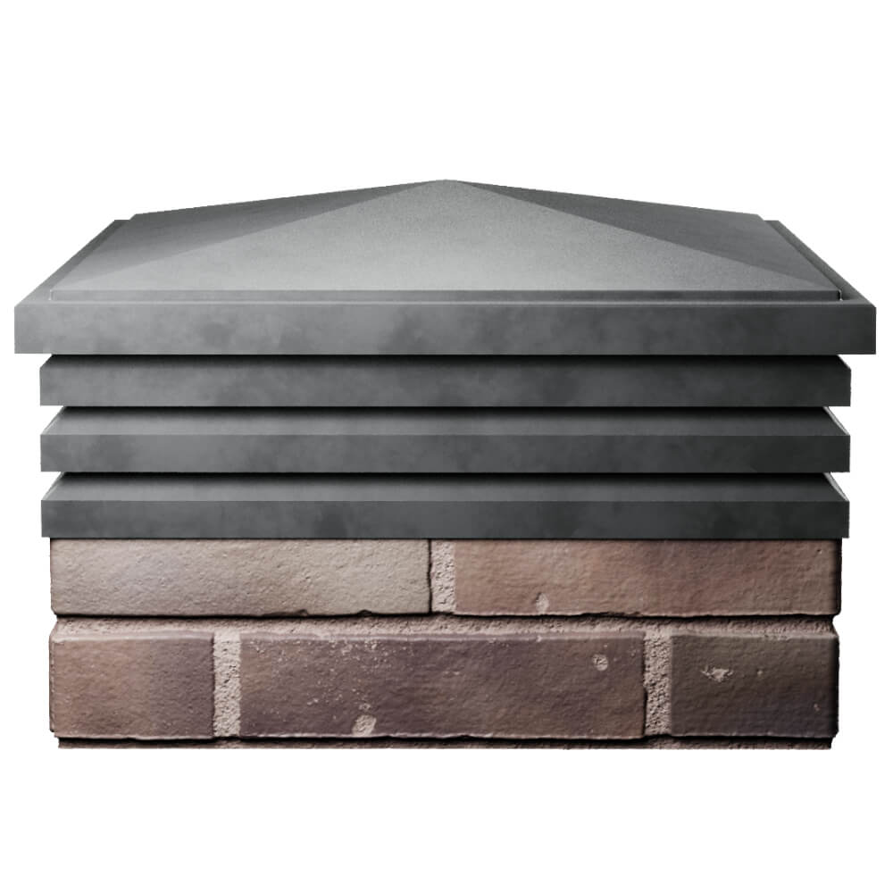 Колпак Zking Бона ХайТек Серый на столб 2х2 кирпича (513х513мм) Москва фото