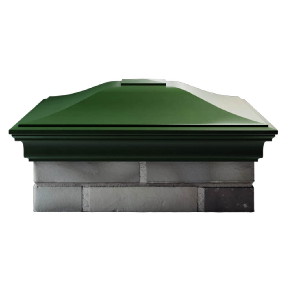 Колпак Zking Монблан Зеленый на столб 2х2 кирпича (515х515мм) в Москве фото