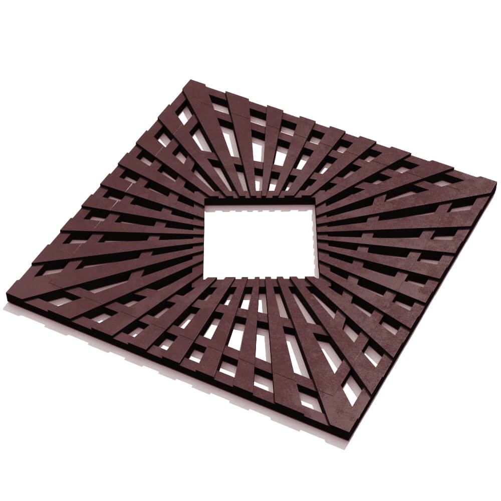 Приствольная решетка для дерева ZKING ATMOSPHERE 1.2х1.2м Коричневая в Москве фото