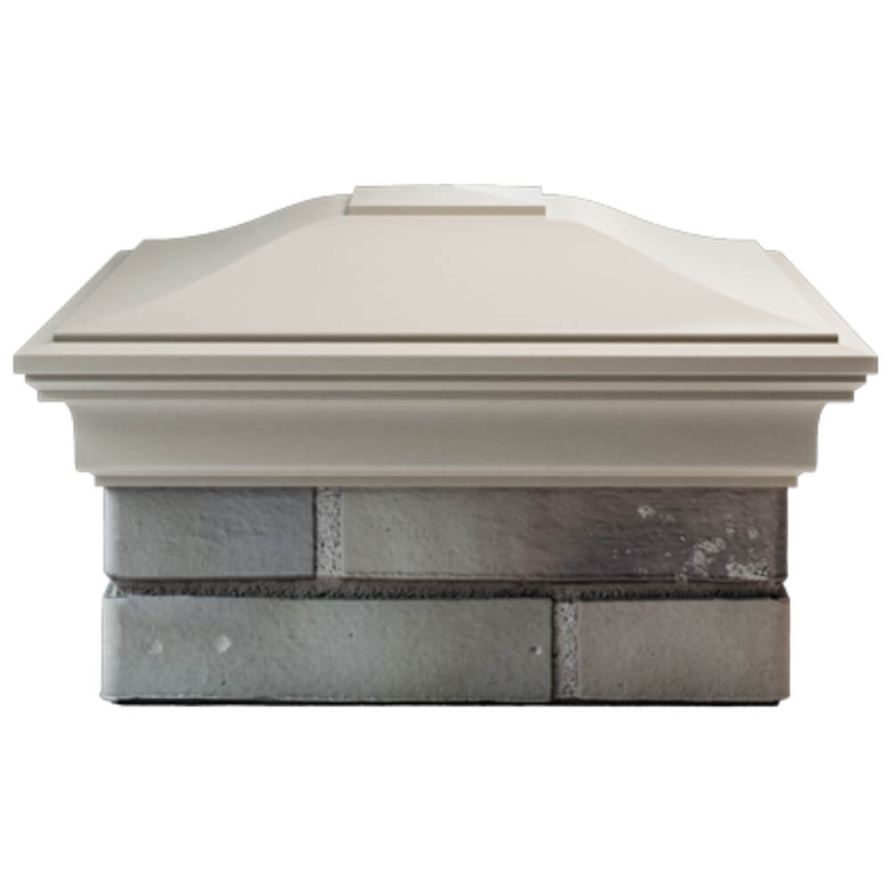 Колпак Zking Монблан Бежевый на столб 1.5х1.5 кирпича (385х385мм) Москва фото