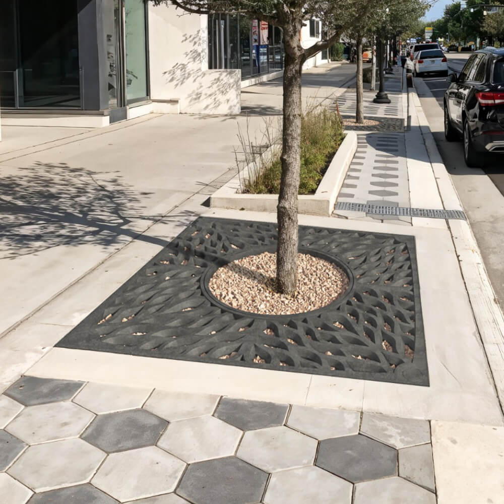 Приствольная решетка для дерева ZKING CRUST 2х2м Черная в Москве фото