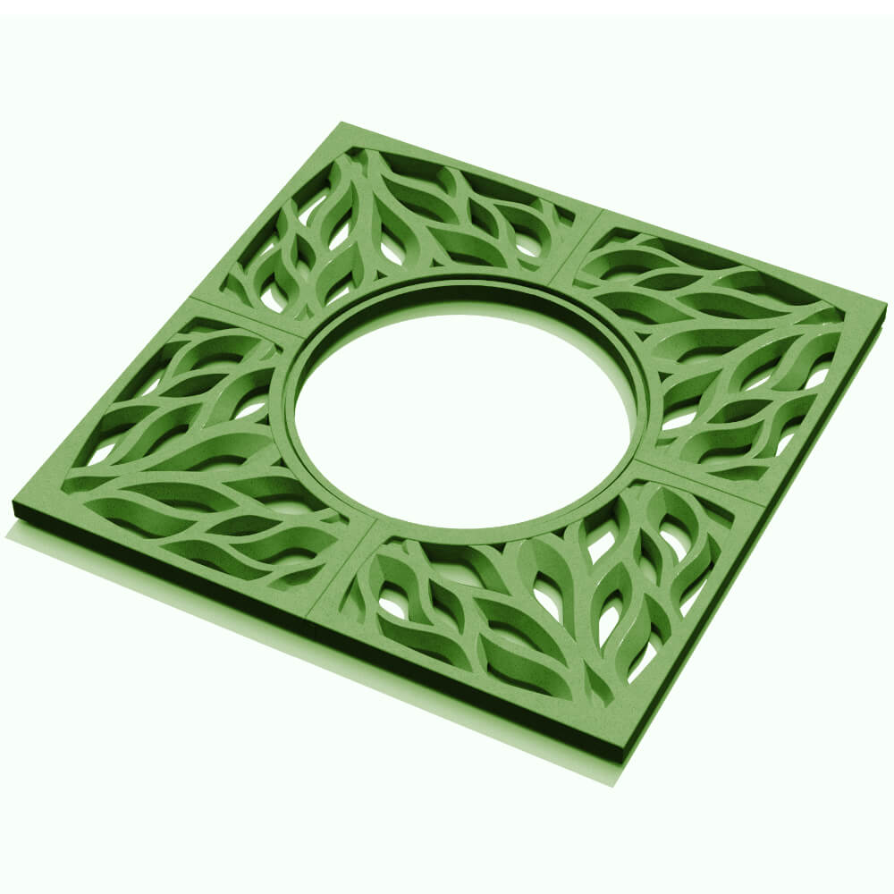 Приствольная решетка для дерева ZKING CRUST 1.2х1.2м Зеленая в Москве фото