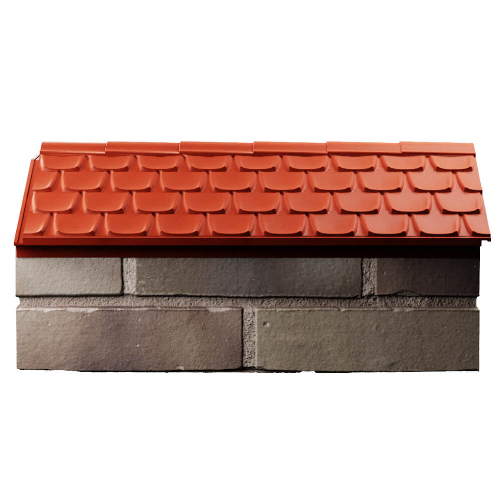 Парапет Zking Эльбрус Красный с посадкой на 1 кирпич (255мм) в Москве фото