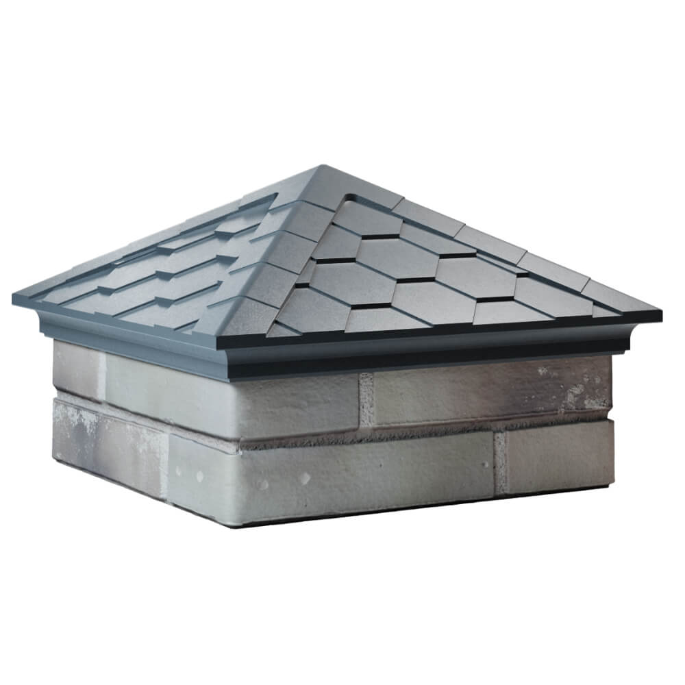 Колпак Zking Эверест Серый на столб 1.5х1.5 кирпича (390х390мм) в Москве фото