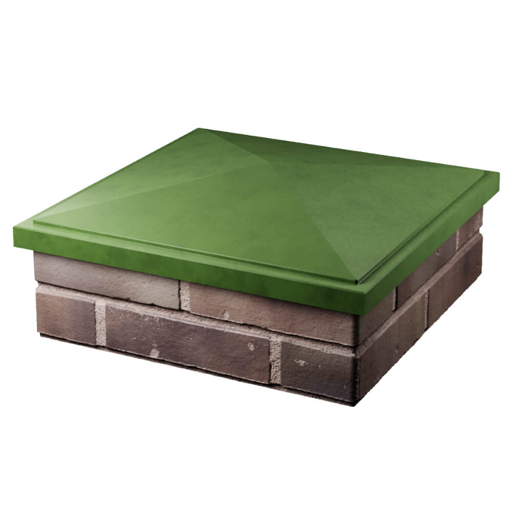 Колпак Zking БонаМоно Зеленый на столб 2х2 кирпича (515х515, 530х530мм) в Москве фото