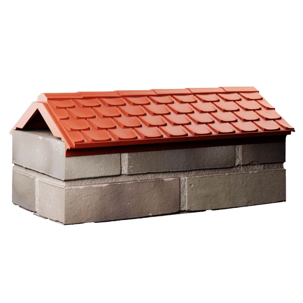 Парапет Zking Эльбрус Красный с посадкой на 1 кирпич (255мм) Москва фото
