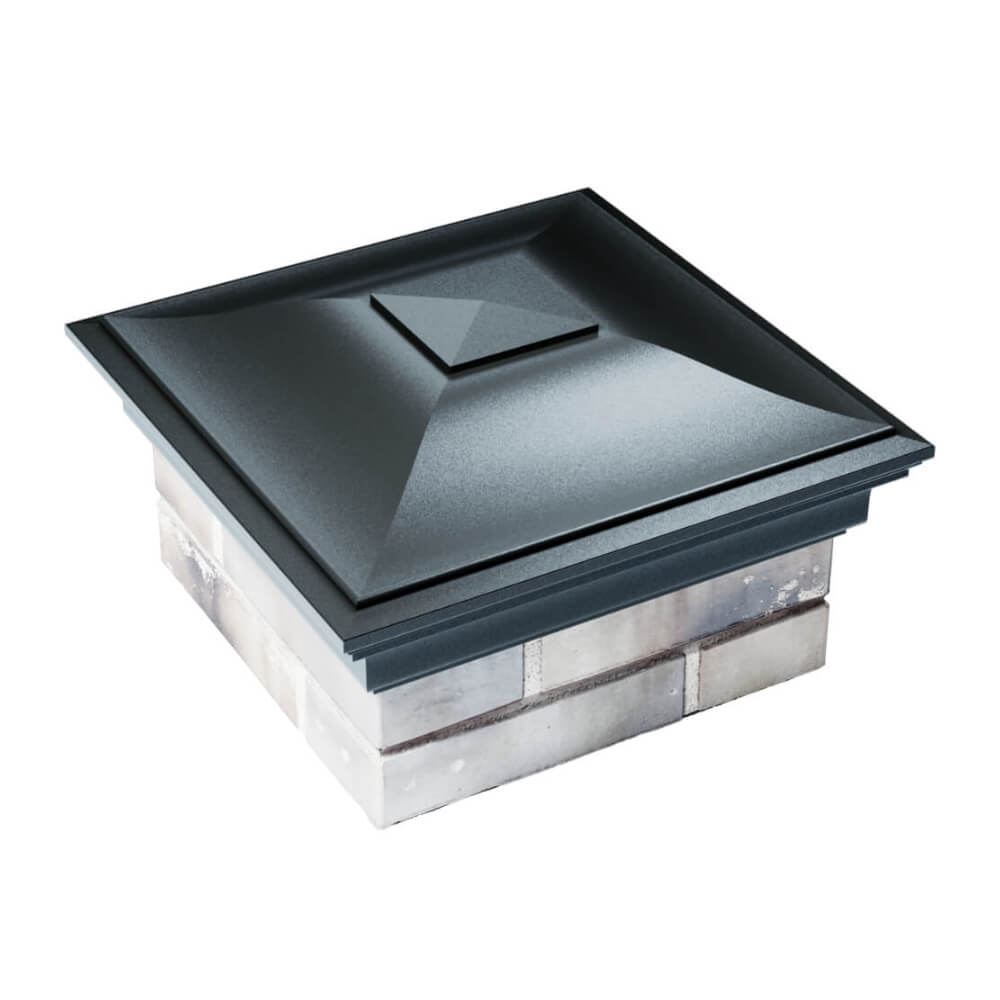 Колпак Zking Монблан Черный на столб 1.5х1.5 еврокирпича 0.7НФ (355х355мм) в Москве фото