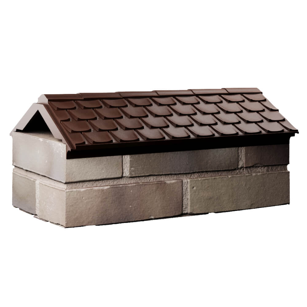 Парапет Zking Эльбрус Коричневый с посадкой на 1 кирпич (255мм) Москва фото