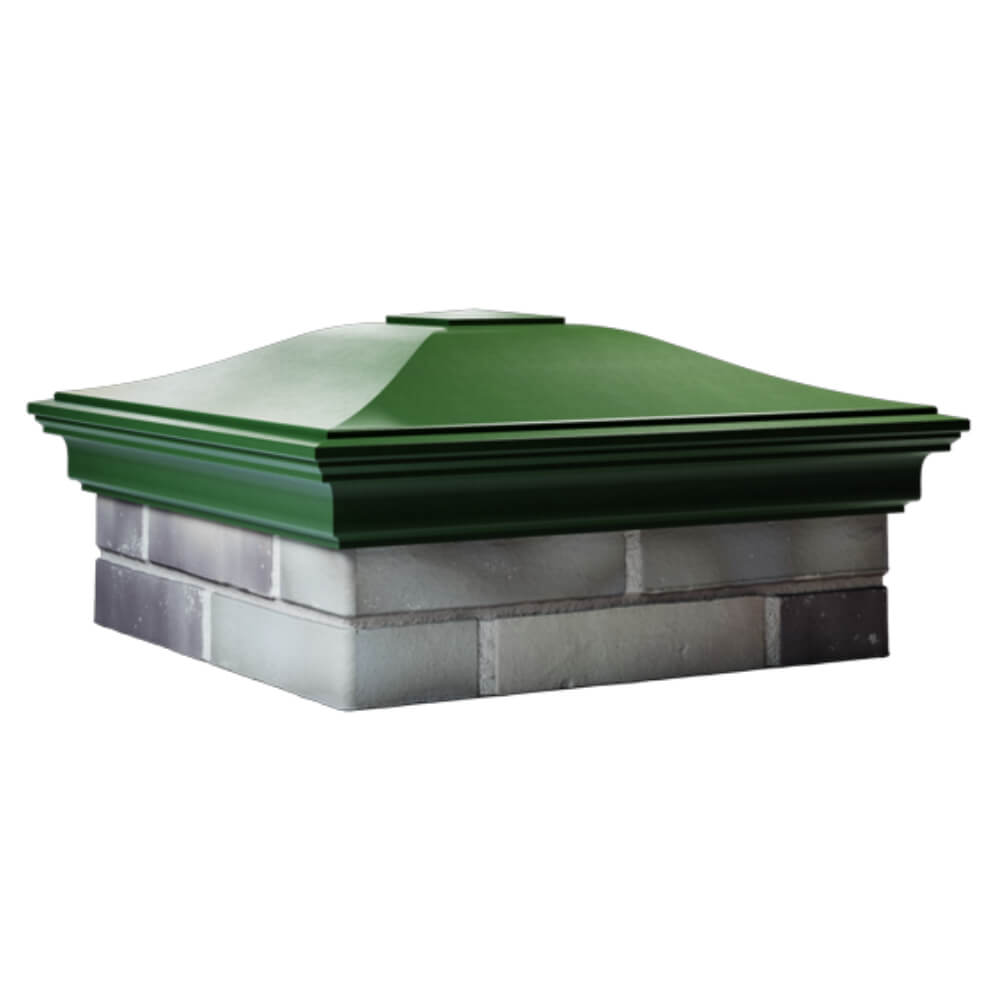 Колпак Zking Монблан Зеленый на столб 2х2 кирпича (515х515мм) в Москве фото