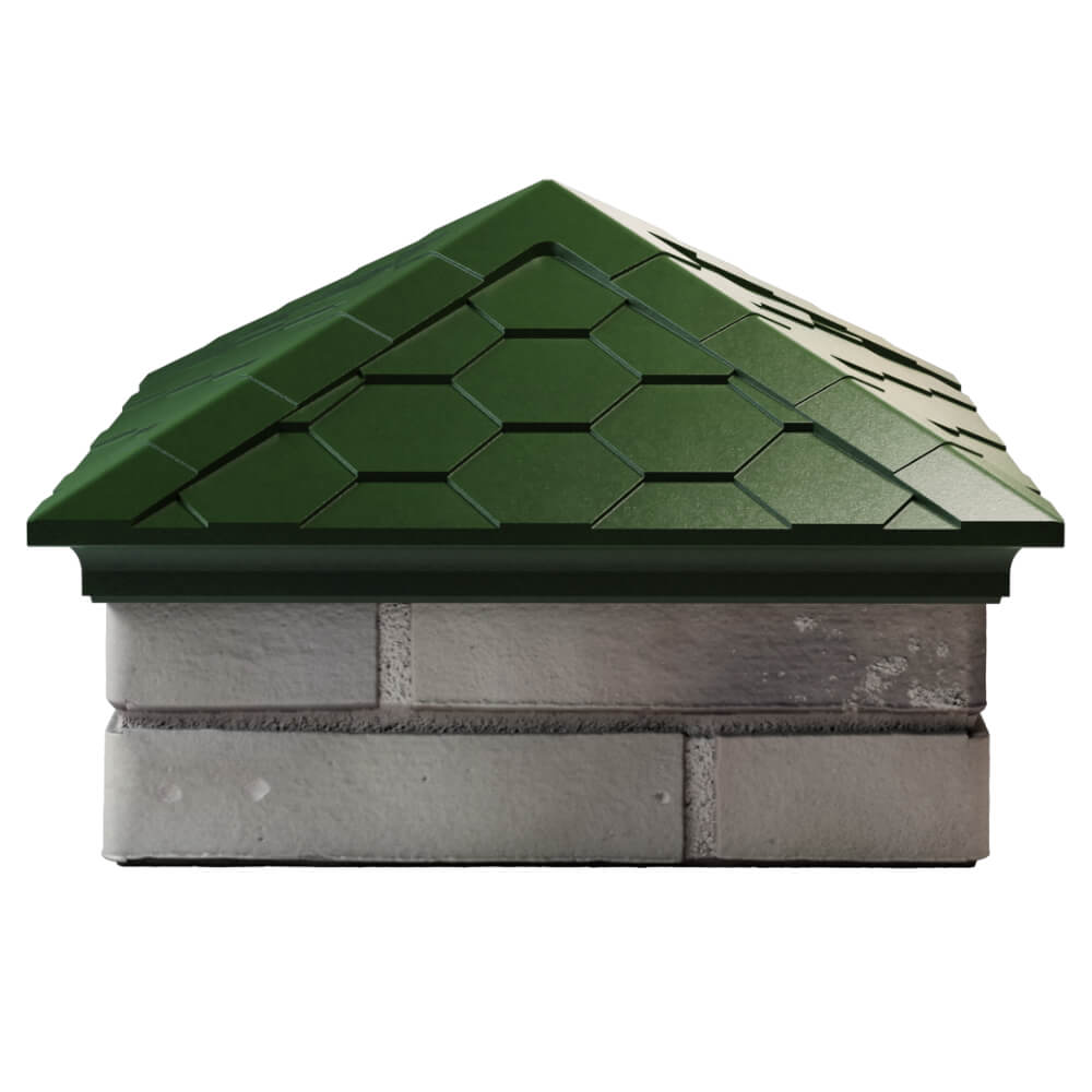 Колпак Zking Эверест Зеленый на столб 1.5х1.5 кирпича (390х390мм) Москва фото