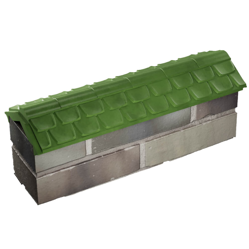 Парапет Zking Эльбрус Зеленый с посадкой на 0.5 кирпича (130мм) в Москве фото